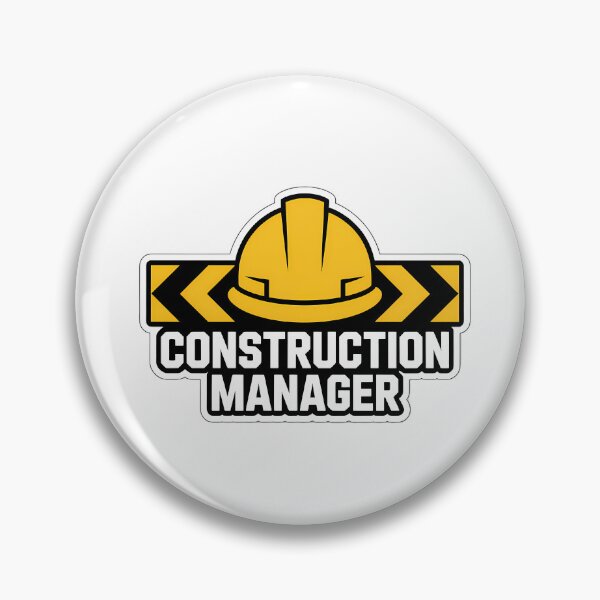 Item preview, Construction Manager Minimalist Badge designed and sold by NiftyWrx.