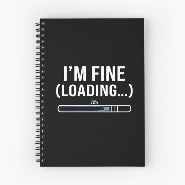 Item preview, I'm Fine Loading Bar Funny Sarcastic Mental Health designed and sold by Amr Darwish Graphic designer.