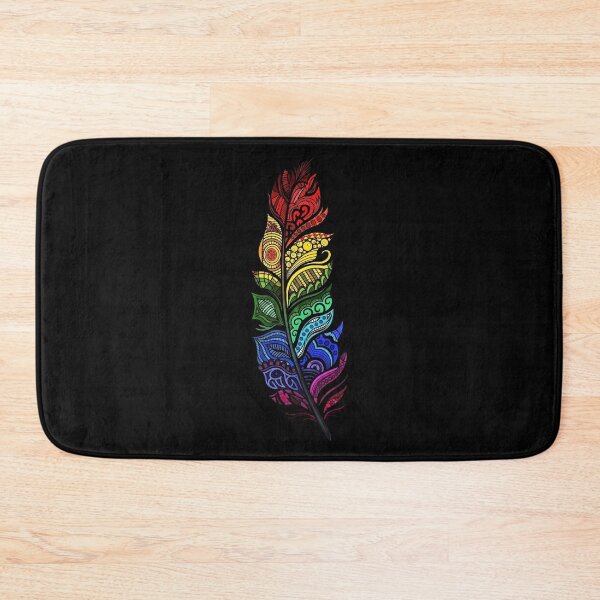 Item preview, Ornate Rainbow Mandala Feather - Intricate Boho Art designed and sold by Shopeon Designs.