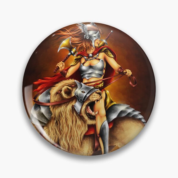 Item preview, The Lion Rider - Epic Fantasy Warrior Art designed and sold by 1001T-Shirt.