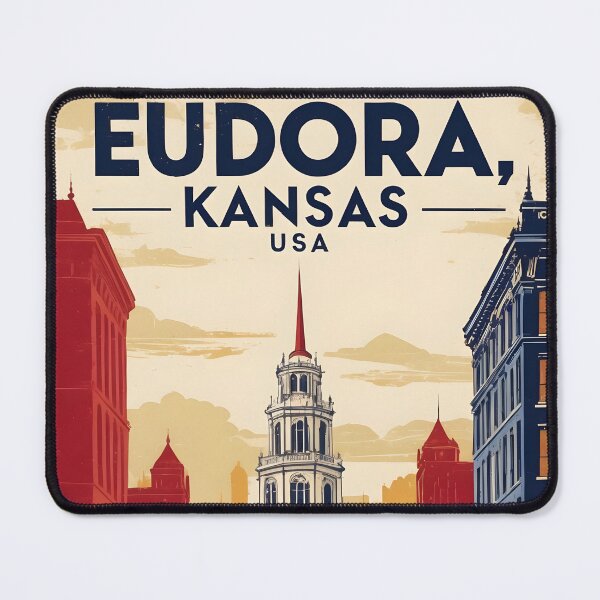 Item preview, Eudora Kansas 1950s USA Vintage Travel Tourism designed and sold by TravelersGems.