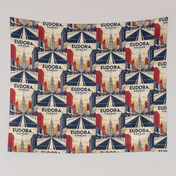 Item preview, Eudora Kansas 1950s USA Vintage Travel Tourism designed and sold by TravelersGems.