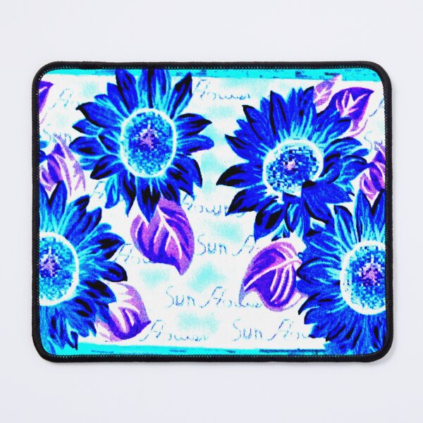 Item preview, Bright Blue Abstract Sunflowers designed and sold by yonni.