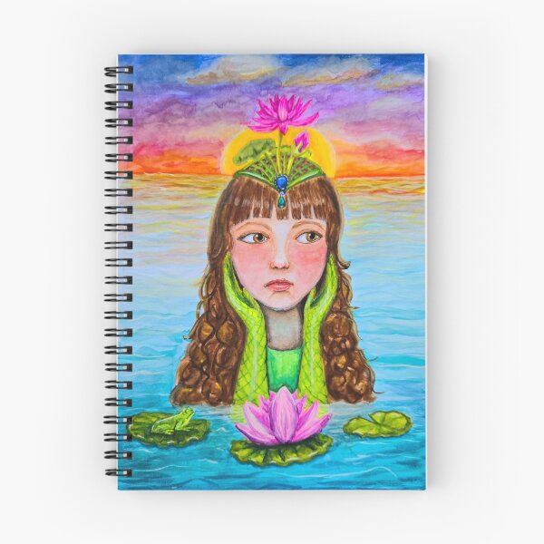 Item preview, Hada del agua aburrida al atardecer (pintura al gouache) designed and sold by robwarnedesigns.