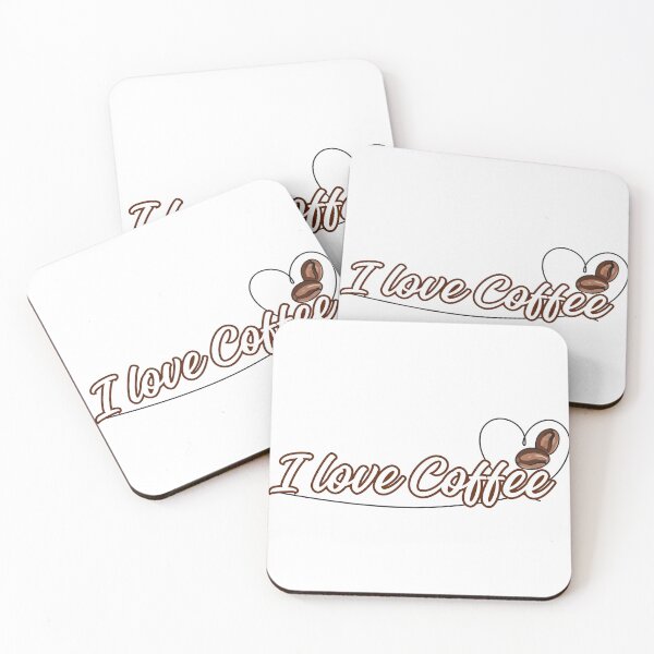 Item preview, I Love Coffee Typography with Single Bean designed and sold by Lorens Designs.