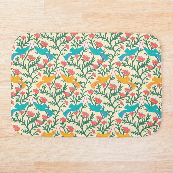 Item preview, Freehand Bird on a Bush with Red Flowers - Cream Background designed and sold by NaliniLe.