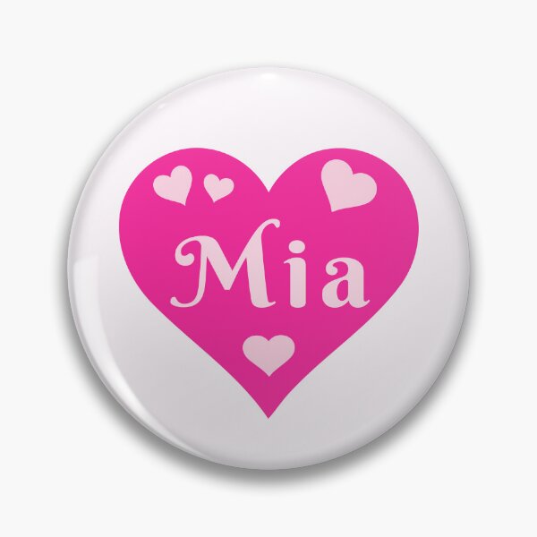 Item preview, Mia Name Pink Heart  designed and sold by Jeallan Designs.