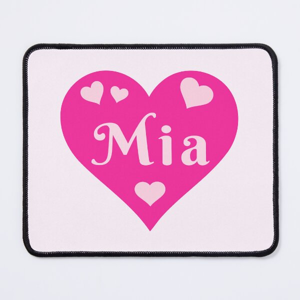 Item preview, Mia Name Pink Heart designed and sold by Jeallan Designs.