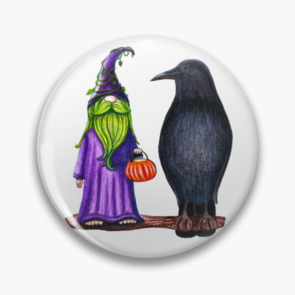 Item preview, Gnome & Crow Friend Watercolor designed and sold by robwarnedesigns.