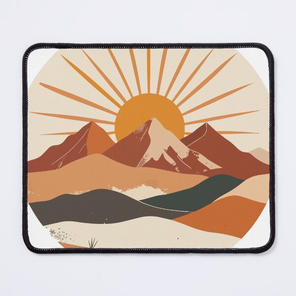 Item preview, Minimalist Desert Mountain Wall Art - Mid Century Modern Sunset designed and sold by BestChoiceService.