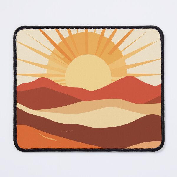 Item preview, Minimalist Mountain Sunset Wall Art - Mid Century Modern Circle Print designed and sold by BestChoiceService.