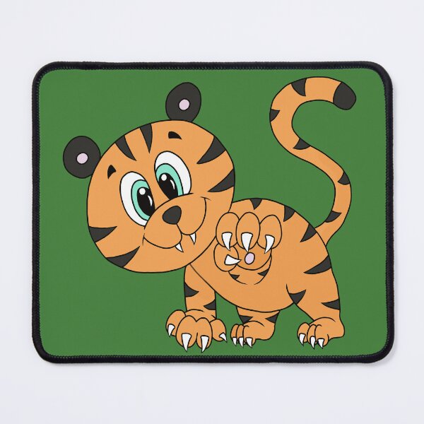 Item preview, Orange Kawaii Tiger Cub Showing Sharp Claws designed and sold by CozyCritters8.