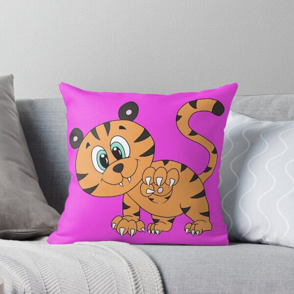 Item preview, Orange Kawaii Tiger Cub Showing Sharp Claws designed and sold by CozyCritters8.