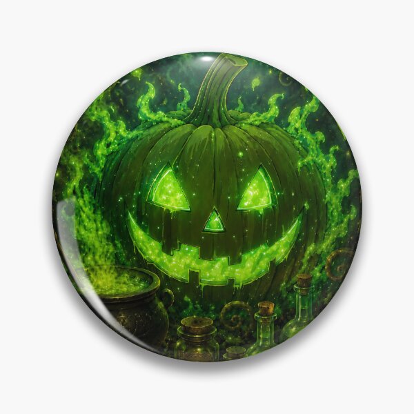 Item preview, Halloween 9 - Glowing Toxic Green Slime Jack-O-Lantern designed and sold by NikaNavi.