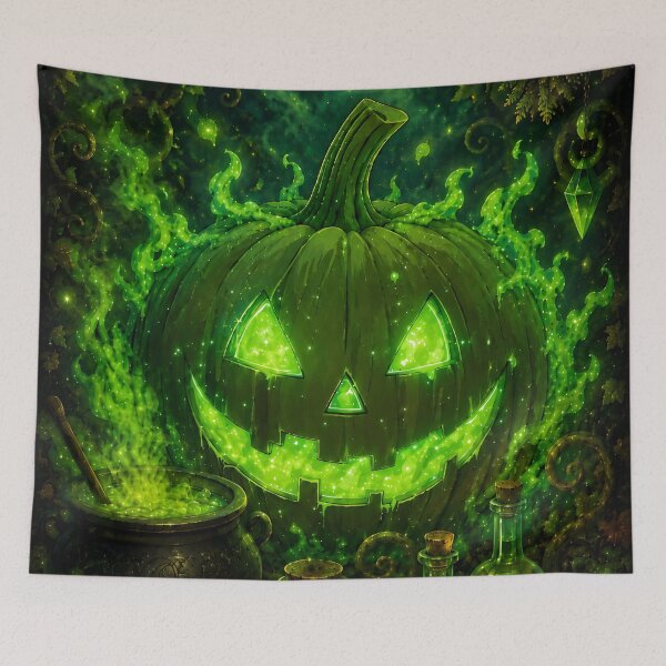 Item preview, Halloween 9 - Glowing Toxic Green Slime Jack-O-Lantern designed and sold by NikaNavi.