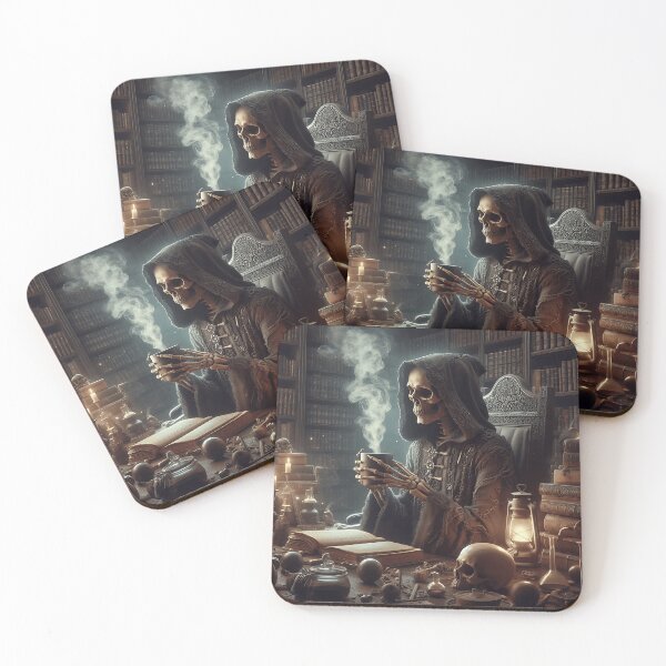 Item preview, Tired Skeleton Alchemist - Work Humor and Dark Fantasy designed and sold by breveindu.