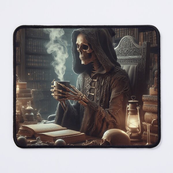 Item preview, Tired Skeleton Alchemist - Work Humor and Dark Fantasy designed and sold by breveindu.