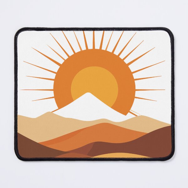 Item preview, Minimalist Mountain Peak Wall Art - Modern Terracotta Sunset Decor designed and sold by BestChoiceService.
