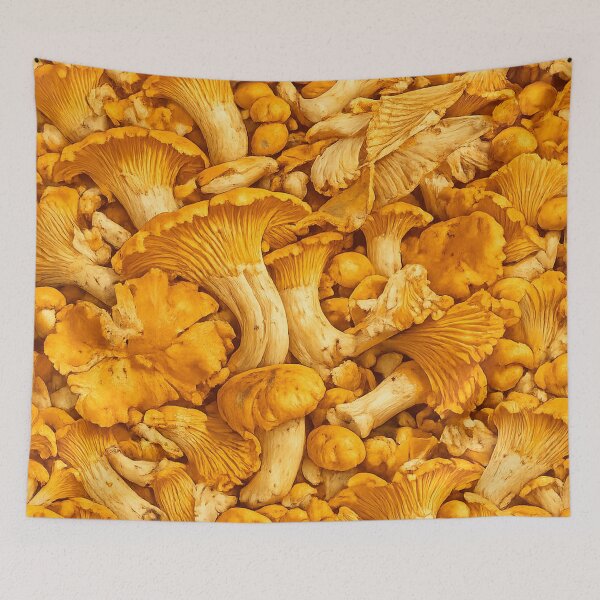 Item preview, Chanterelle Mushroom Pattern | Golden Forest Fungi Texture designed and sold by TheSlowShore.