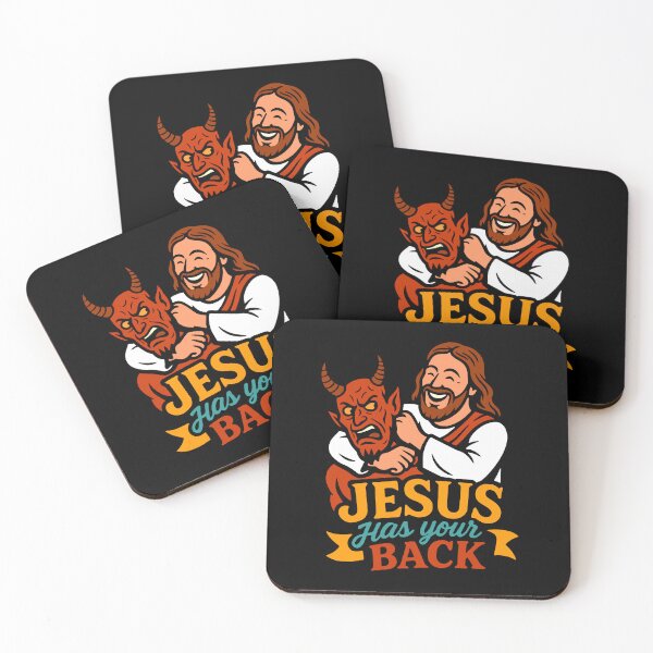 Item preview, Jesus Has Your Back meme Jesus Christ Bible Quote designed and sold by plushism.
