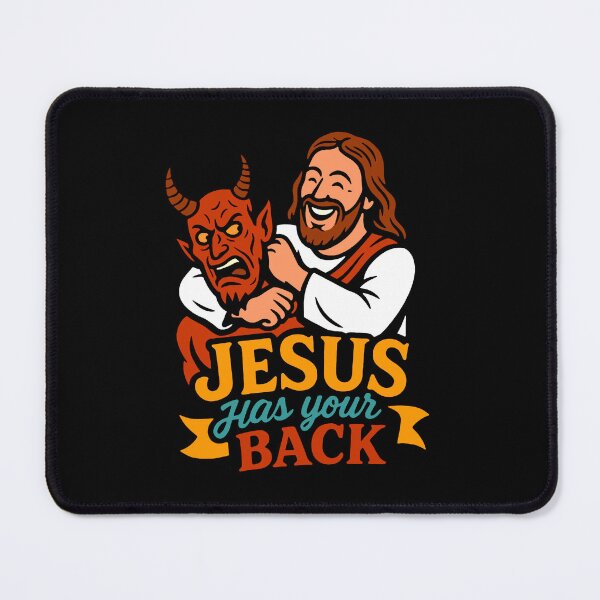 Item preview, Jesus Has Your Back meme Jesus Christ Bible Quote designed and sold by plushism.