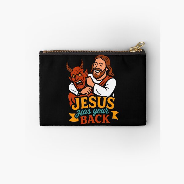 Item preview, Jesus Has Your Back meme Jesus Christ Bible Quote designed and sold by plushism.