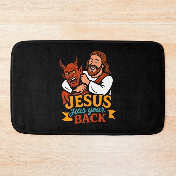 Item preview, Jesus Has Your Back meme Jesus Christ Bible Quote designed and sold by plushism.