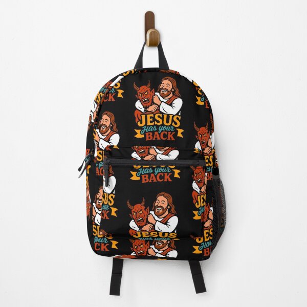 Item preview, Jesus Has Your Back meme Jesus Christ Bible Quote designed and sold by plushism.