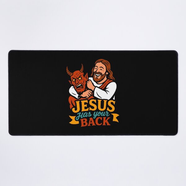 Item preview, Jesus Has Your Back meme Jesus Christ Bible Quote designed and sold by plushism.