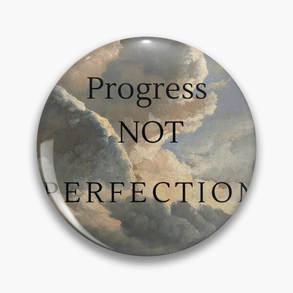 Item preview, Progress Not Perfection Classic Sky Quote Print designed and sold by BENAsava.