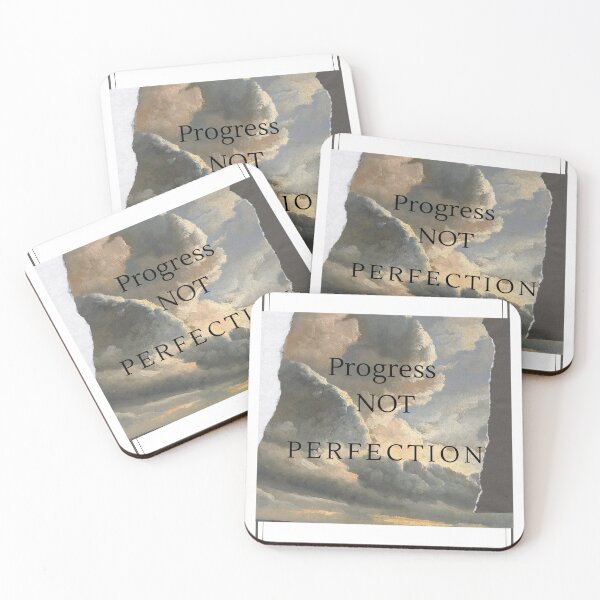 Item preview, Progress Not Perfection Classic Sky Quote Print designed and sold by BENAsava.