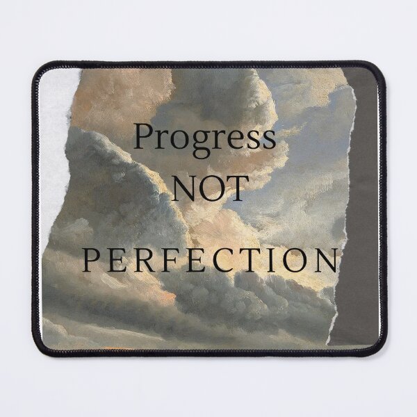 Item preview, Progress Not Perfection Classic Sky Quote Print designed and sold by BENAsava.