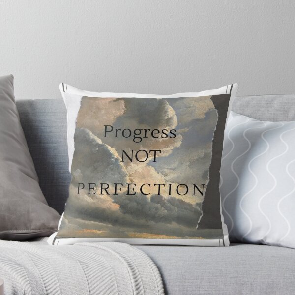 Item preview, Progress Not Perfection Classic Sky Quote Print designed and sold by BENAsava.