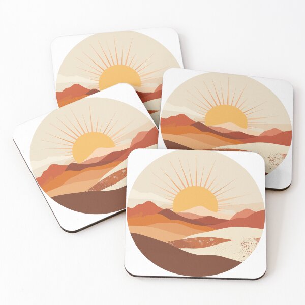 Artikelvorschau, Boho-Wandbild „Wüstenhorizont“ – Mid-Century-Modern-Druck „Sonnenuntergangskreis“ entworfen und verkauft von BestChoiceService.
