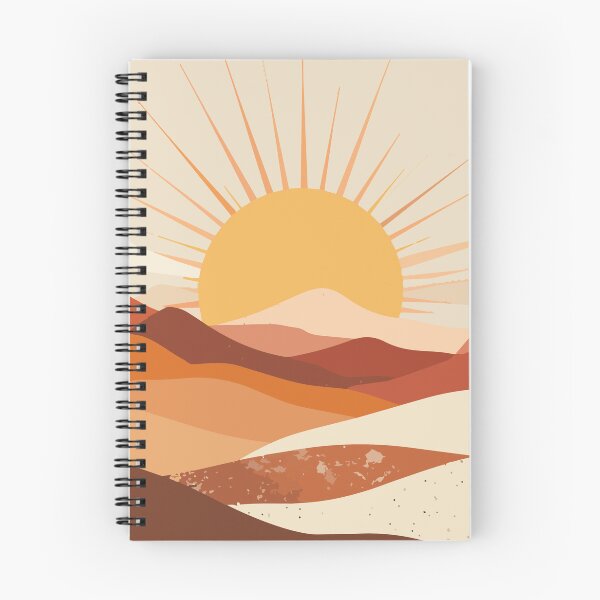 Artikelvorschau, Boho-Wandbild „Wüstenhorizont“ – Mid-Century-Modern-Druck „Sonnenuntergangskreis“ entworfen und verkauft von BestChoiceService.