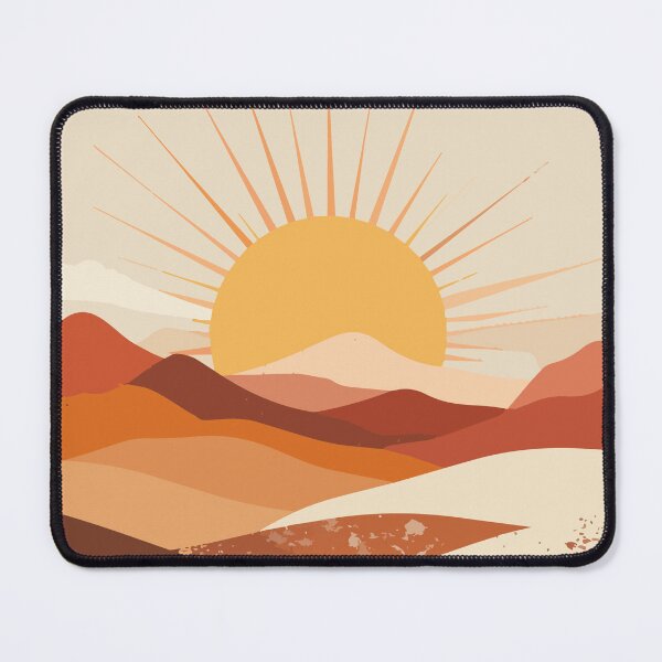 Artikelvorschau, Boho-Wandbild „Wüstenhorizont“ – Mid-Century-Modern-Druck „Sonnenuntergangskreis“ entworfen und verkauft von BestChoiceService.