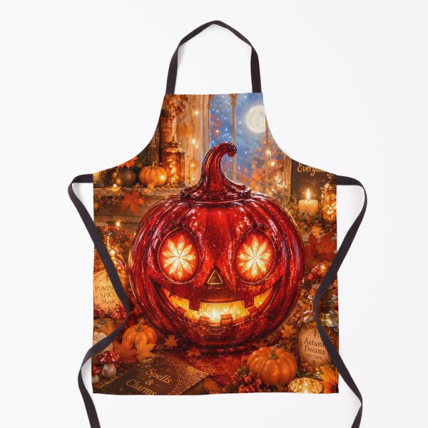 Aperçu de l'œuvre Halloween 6 - Citrouille Jack-O-Lantern aux yeux rouges lumineux créée et vendue par NikaNavi.