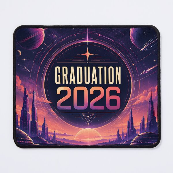 Item preview, Graduation 2026 Retro Futuristic Space Design designed and sold by KnitOfShadoF.