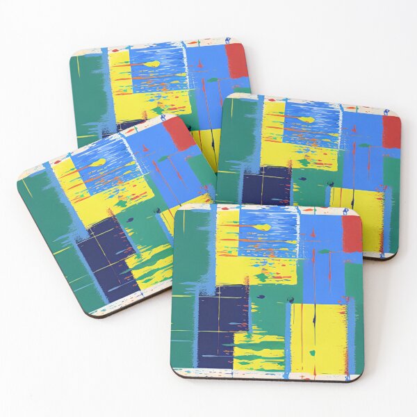 Item preview, Abstract Vibrant Geometric Brushstrokes Art designed and sold by AlxVel.
