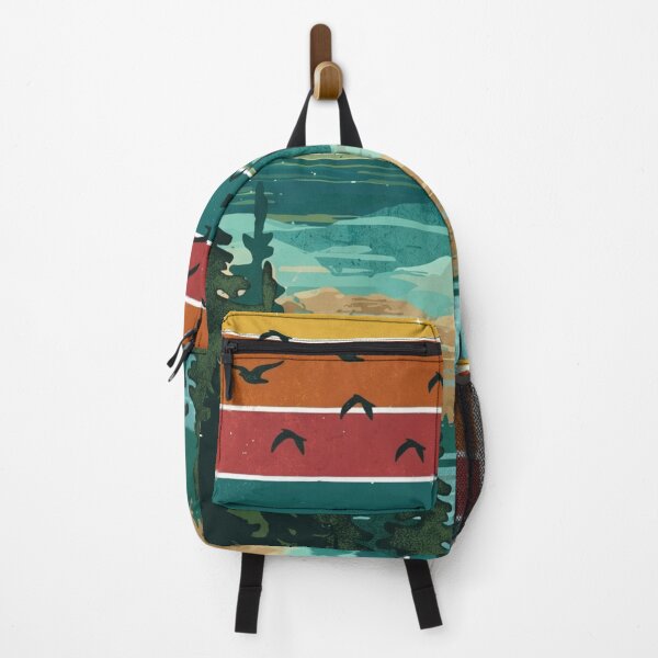 Item preview, Vintage Nature Landscape - Retro Sunset Mountains and Forest designed and sold by Shopeon Designs.