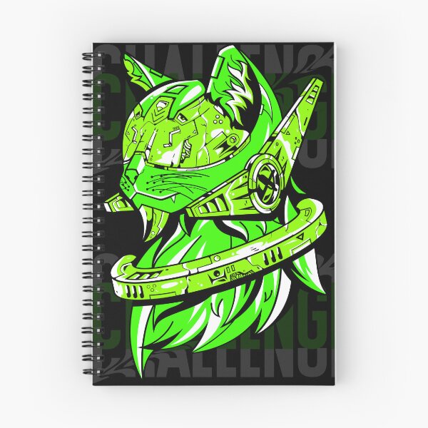 Item preview, Cyber-Mecha Cat - Neon Green Robotic Feline Streetwear designed and sold by CozyThinker.