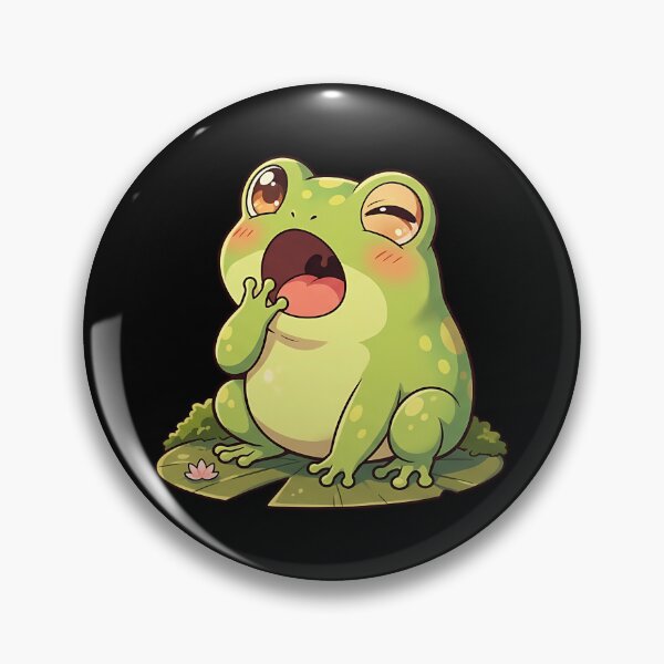 Item preview, Yawning Frog designed and sold by Funny Vintage Stickers And T-Shirts.
