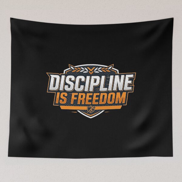 Item preview, Discipline Is Freedom Motivation T-Shirt – Strong Mindset Streetwear Design designed and sold by No Excuses .