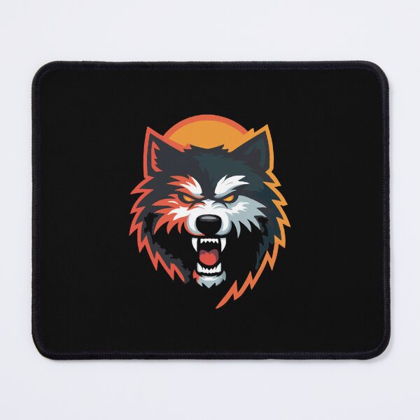 Item preview, Wolf Mascot Furious Angry Yellow Eyes Fangs Predator Sport Logo Shirt Design 127sm designed and sold by 127sm.