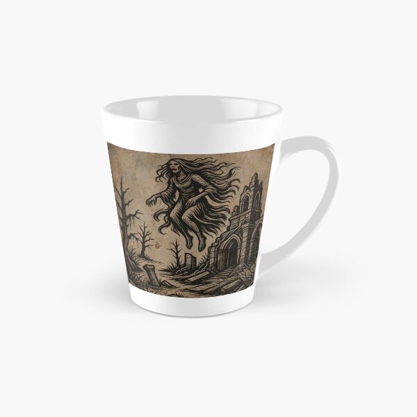 Item preview, Banshee Ghost Haunting Gothic Ruins Medieval Tapestry designed and sold by DarkOriginArts.