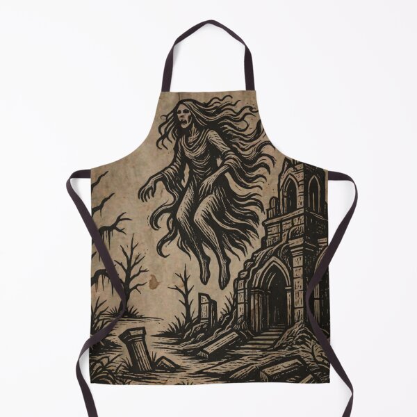 Item preview, Banshee Ghost Haunting Gothic Ruins Medieval Tapestry designed and sold by DarkOriginArts.