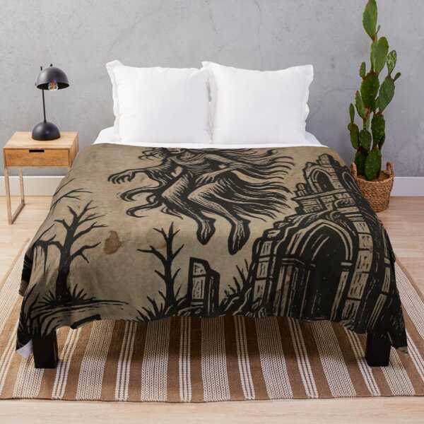Item preview, Banshee Ghost Haunting Gothic Ruins Medieval Tapestry designed and sold by DarkOriginArts.