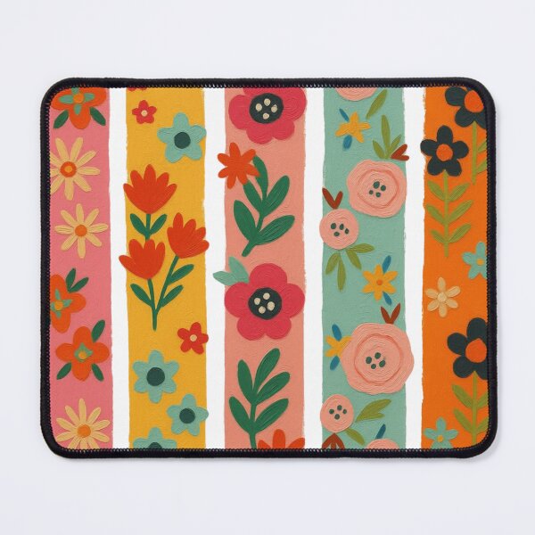 Item preview, Colorful Floral Bookmark Stripes – Cute Botanical Aesthetic Pattern designed and sold by M22--.