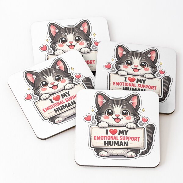 Item preview, Black Cat - I Love My Emotional Support Human designed and sold by redsharkuk.
