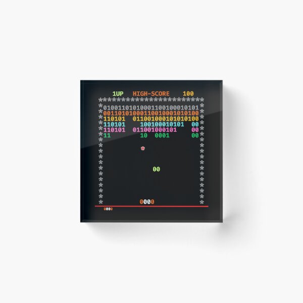 Item preview, Retro Arcade Binary Code - Programmer Humor - Binary Wall designed and sold by Message from Earth.